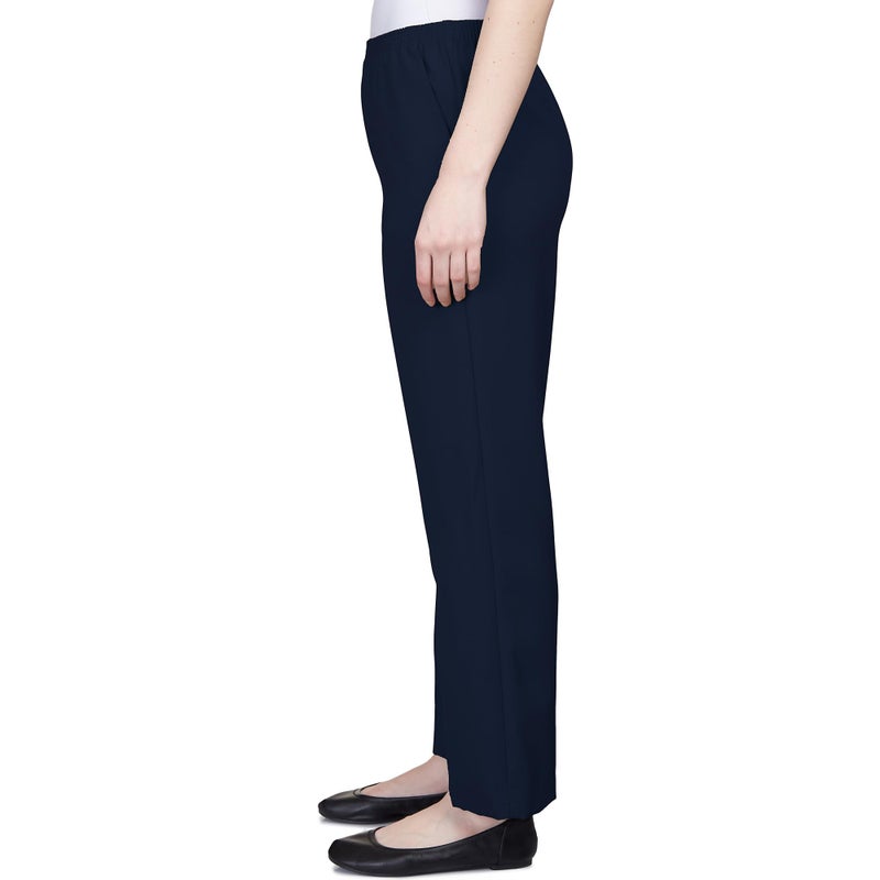 Alfred Dunner Womenâ€™s All Around Elastic Waist Cotton Short Twill Pants - Pull-On Style, Classic Cut, Figure Flattering Relaxed Fit, Navy, 16 - Image 4